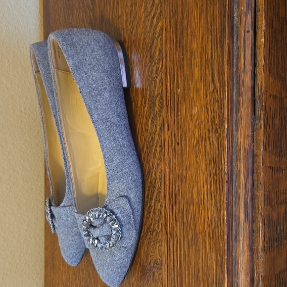 Talbots Gray Flannel Bejeweled Flats - Picture 10 of 13